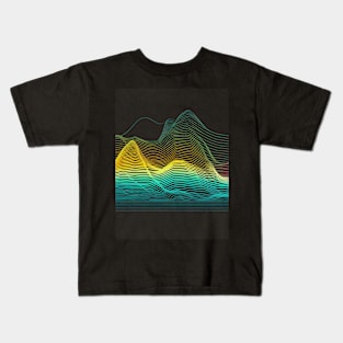 Rhythmic Harmony - Soundwave Abstract Kids T-Shirt